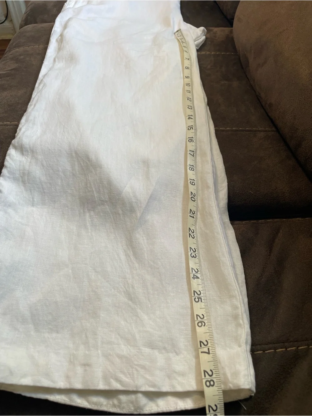 Banana Republic 100% Linen Women’s White Straight Leg Pants Size 14